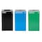 Alpine Industries 87 Gal. 3-Stream Steel Blue Cans & Bottles, Green Compost, and Black Commercial Trash Can Station ALP4450-BLK-KIT29 - alternate 10